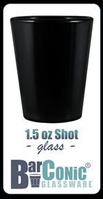 BARCONIC® 1.75 oz Black Shot Glasses - Bulk Pack of 72 - Durable Barware for Parties, Weddings & Home Bars - Perfect for Whiskey, Tequila & Cocktails