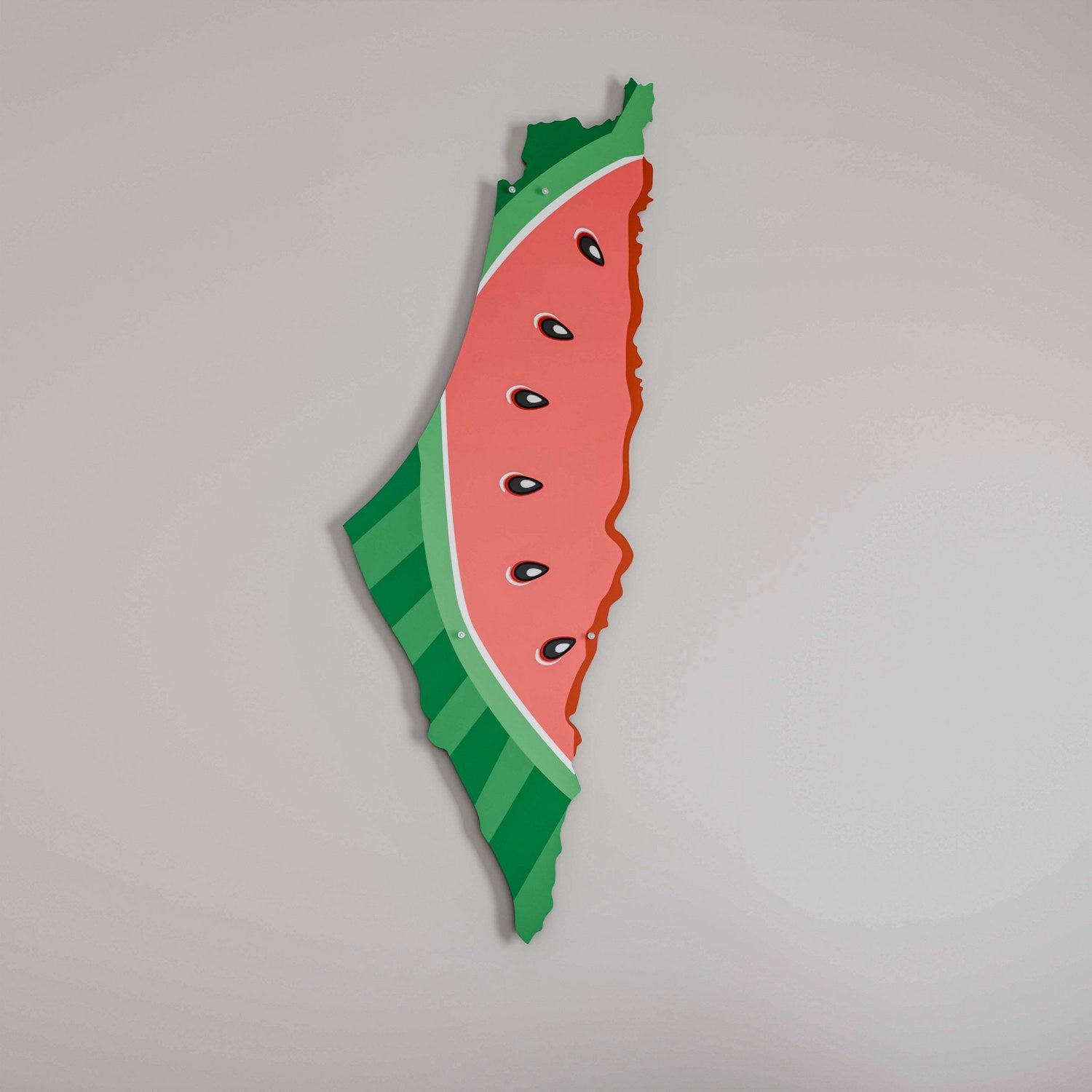 Palestine Wall Map - Watermelon Themed UV Printed Metal Wall Art Decor for Home, Office & Gifts | Durable & Vibrant Wall Decor