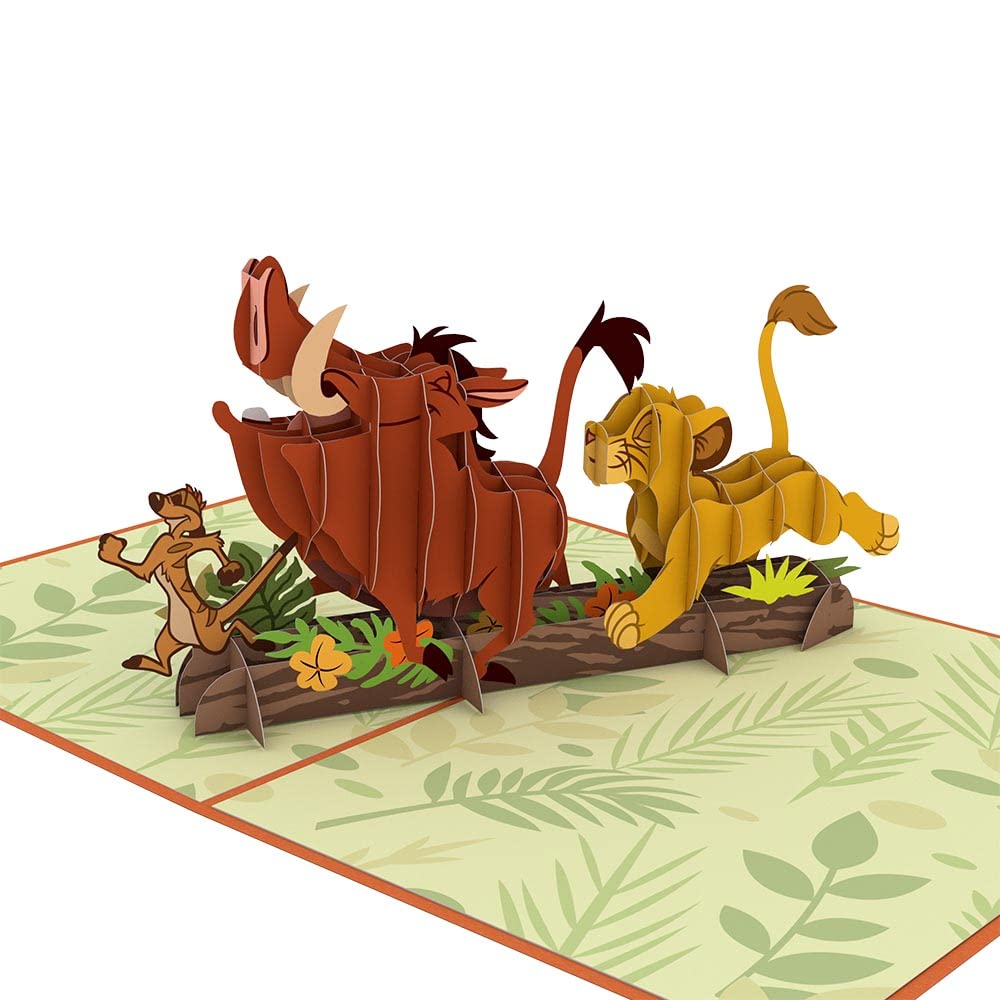 Disney The Lion King Wild Birthday Pop-Up Greeting Card - Handcrafted 3D Pop Up Card for Birthday Gifts - 5x7 Inch Premium Greeting Card for Kids, Adults, Disney Fans - Perfect for Birthdays, Anniversaries & Special Occasions
