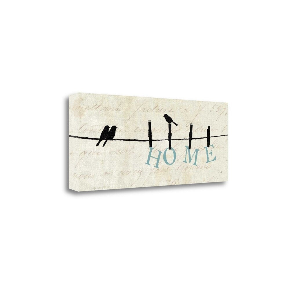 Birds On A Wire Home Decor - Alain Pelletier Giclee Print on Gallery Wrap Canvas - Perfect for Living Room, Bedroom & Office Wall Art