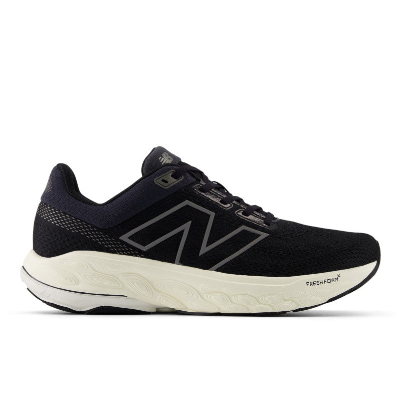 New Balance 860v14 Men's Stability Running Shoes - Black/White | Supportive Cushioning for Road Running & Training