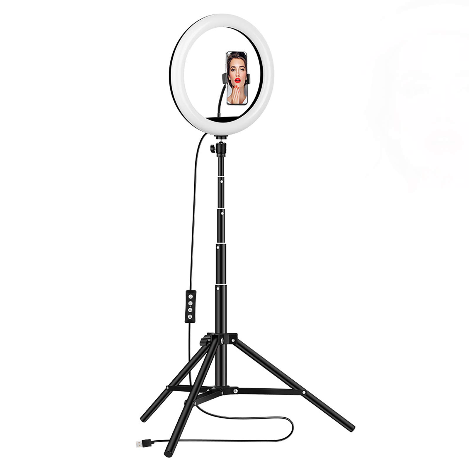 12-inch Ring Light with Extendable Tripod Stand & Phone Holder - Professional Lighting for Video Photography, Live Streaming, Makeup | Bluetooth Remote Compatible with iOS/Android - Perfect for YouTube, TikTok, Instagram & Home Studio Setup