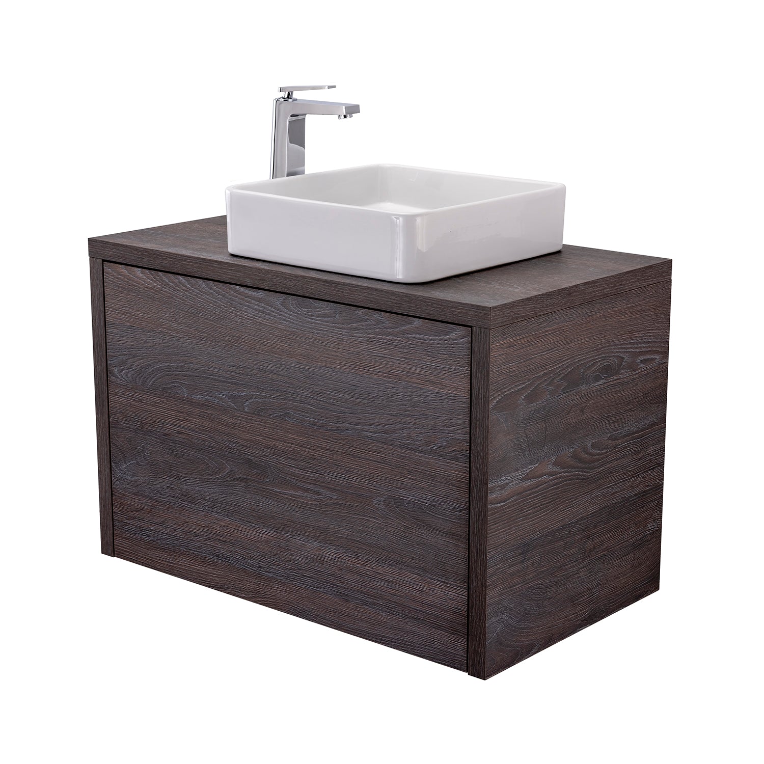 DAX OHANA Collection - Premium Wood Finish Deck Mount Bathroom Sink Top for Modern & Rustic Home Decor | Perfect for Bathroom Vanity, Powder Room, and Guest Bath Installations
