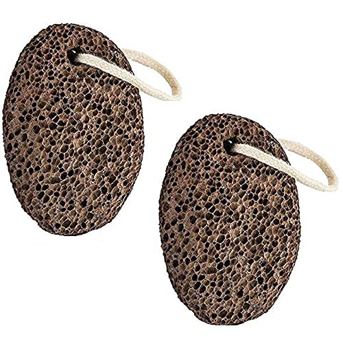 Zollyss 2-Pack Natural Lava Pumice Stones - Callus Remover for Feet, Heels & Hands - Exfoliating Foot Scrubber for Dead Skin - Pedicure & Manicure Tool for Soft Smooth Skin - Perfect for Home Spa & Self-Care Routine