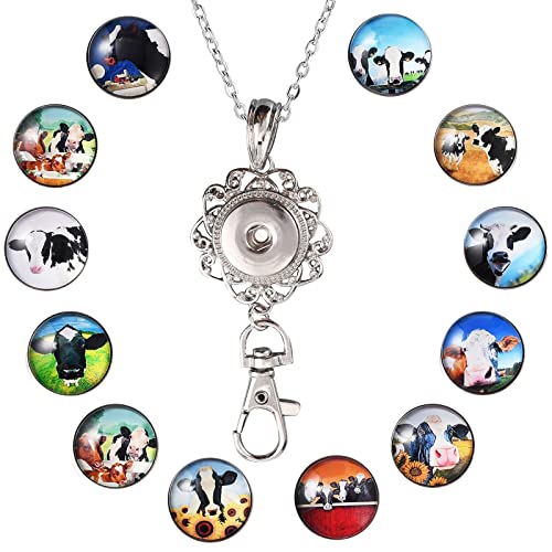 1+12 Cow Button Lanyard