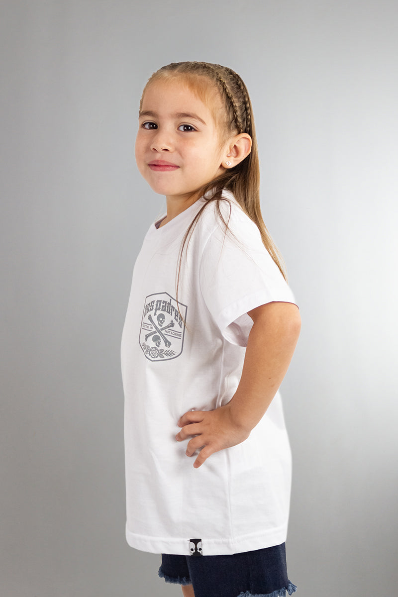 Remera Dos Padres White Design 0F KIDS - Comfortable Cotton T-Shirt for Boys & Girls - Perfect for Family Outings and Casual Wear