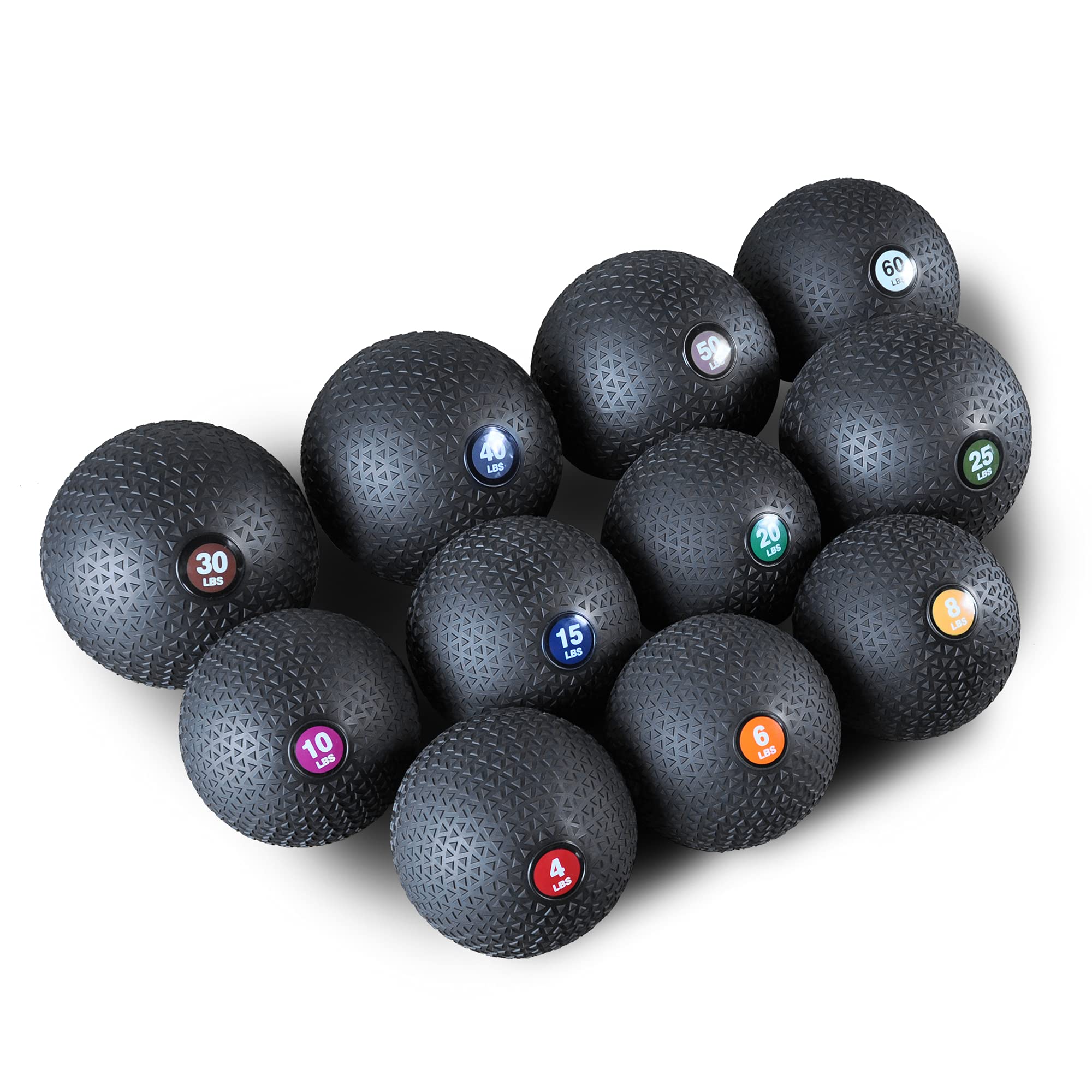 PRISP Weighted Medicine Slam Ball - 8-30lbs Textured Grip Fitness Ball for CrossFit, Strength Training & Home Workouts - Perfect for Gym, HIIT & Functional Training