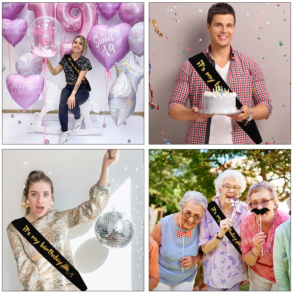 Birthday Sash for Women & Men - Personalized Birthday Party Decorations & Gifts - Perfect for Birthday Celebrations, Bachelorette Parties & Special Events