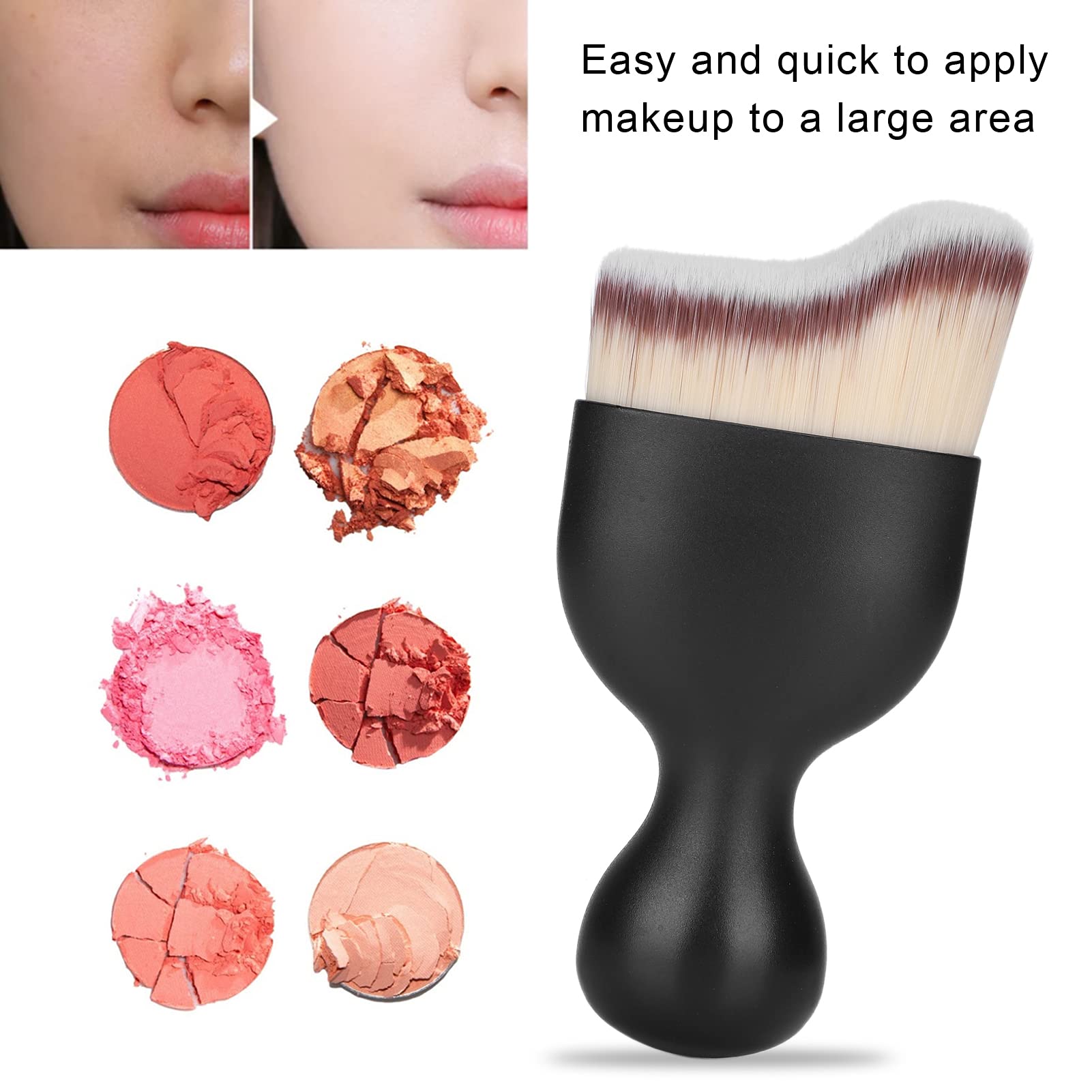 Eco-Friendly Powder & Liquid Foundation Makeup Brush - Soft Bristles for Flawless Base Makeup (Grey) | Perfect for Everyday Makeup & Professional Beauty Routines