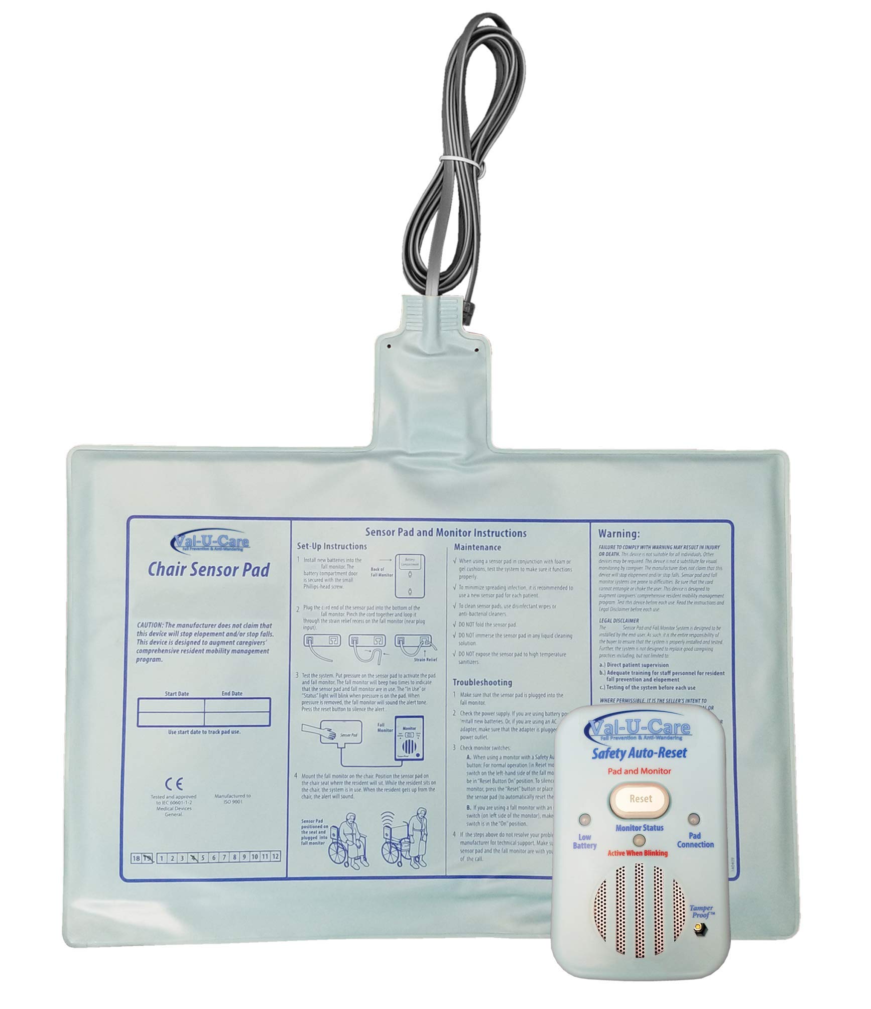 Baby Safety Monitor with Chair Exit Pad - Wireless Alert System for Elderly & Toddlers | Bed & Wheelchair Fall Prevention for Home Care