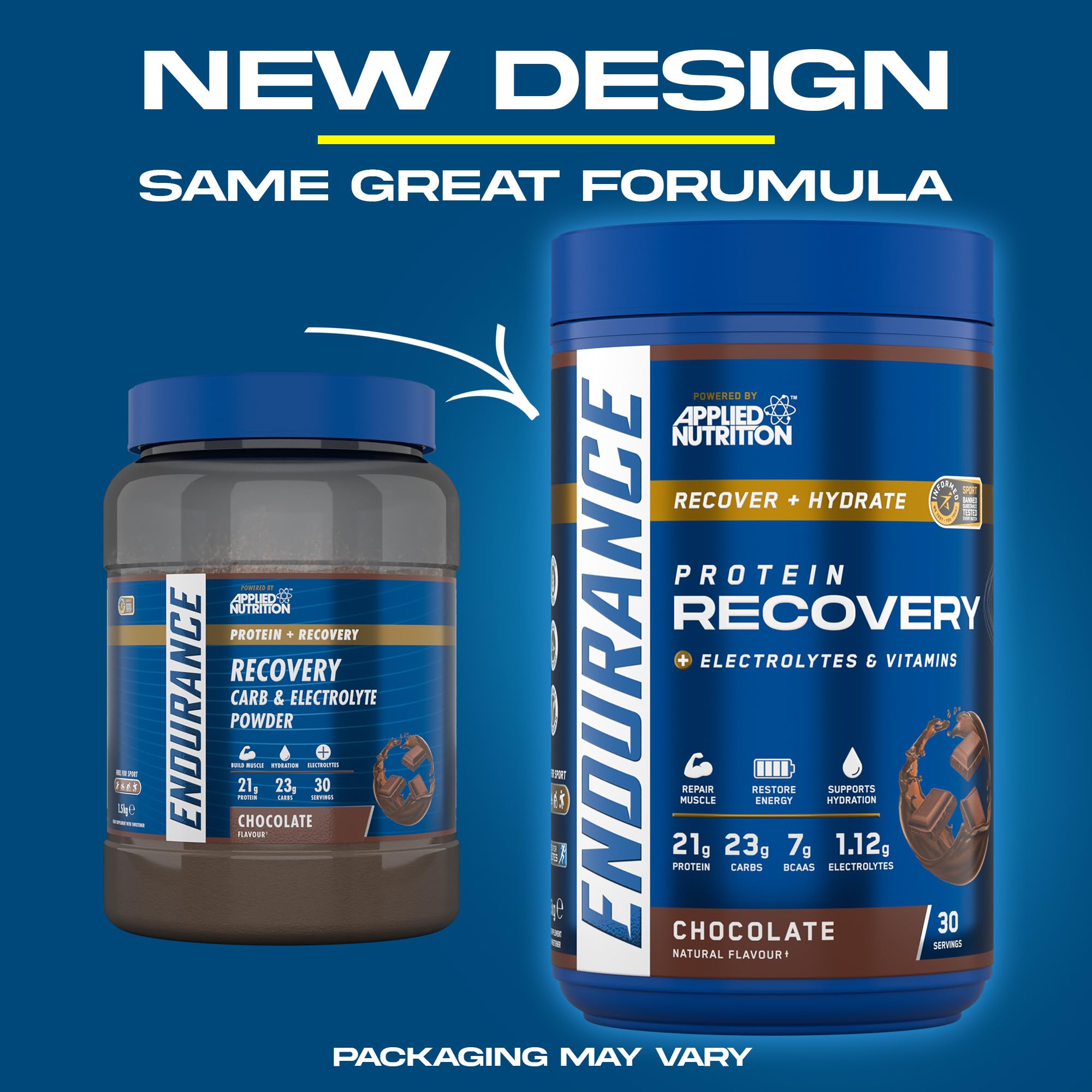 Applied Nutrition Endurance Recovery Powder 1500g - Post-Workout Muscle Recovery & Energy Boost for Athletes & Fitness Enthusiasts