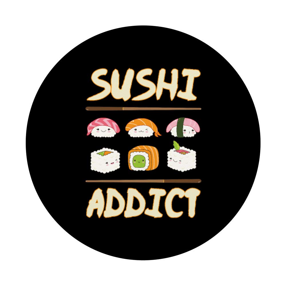 Funny Sushi Chef Itamae Gift - Swappable PopSockets PopGrip for iPhone, Samsung & Tablets - Perfect for Anime Fans, Japanese Food Lovers & Phone Accessories Gifts