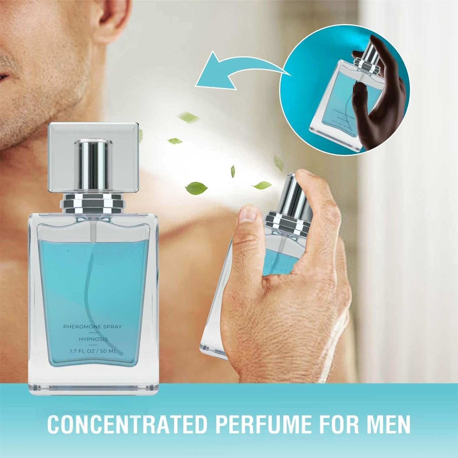 **50ml Cupid Cologne for Men - Pheromone-Infused Fragrance with Hypnotic Charm, Long-Lasting Scent (2-Pack) - Perfect for Dates, Gifts & Special Occasions**
