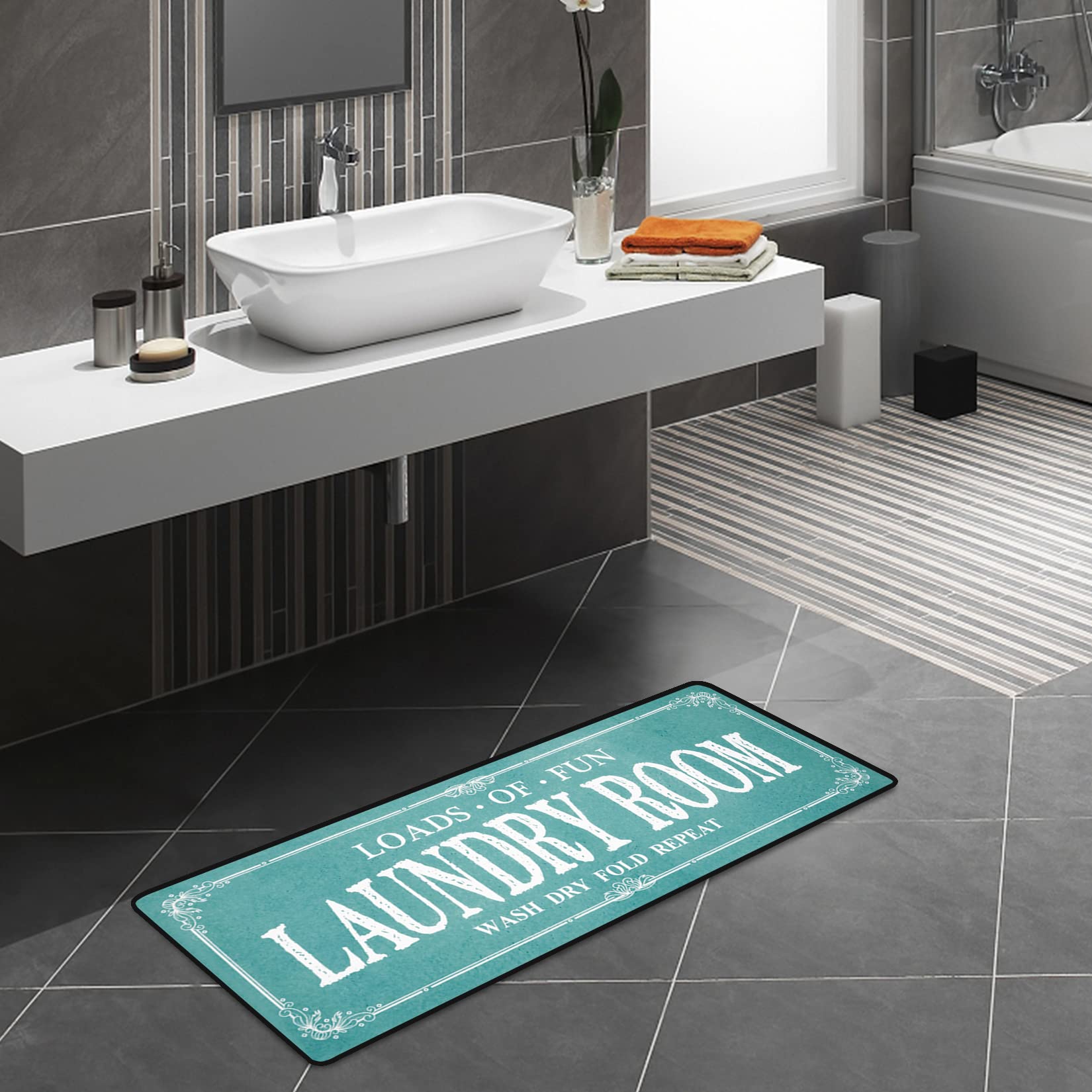 Non-Slip Laundry Room Rug Runner - 20