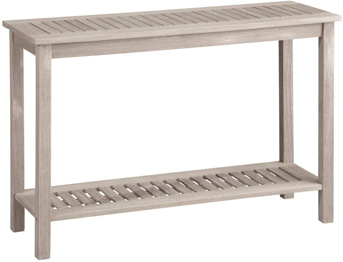 Driftwood Wood Console Table for Outdoor Patio - Rustic Entryway Furniture for Garden, Deck & Balcony Decor