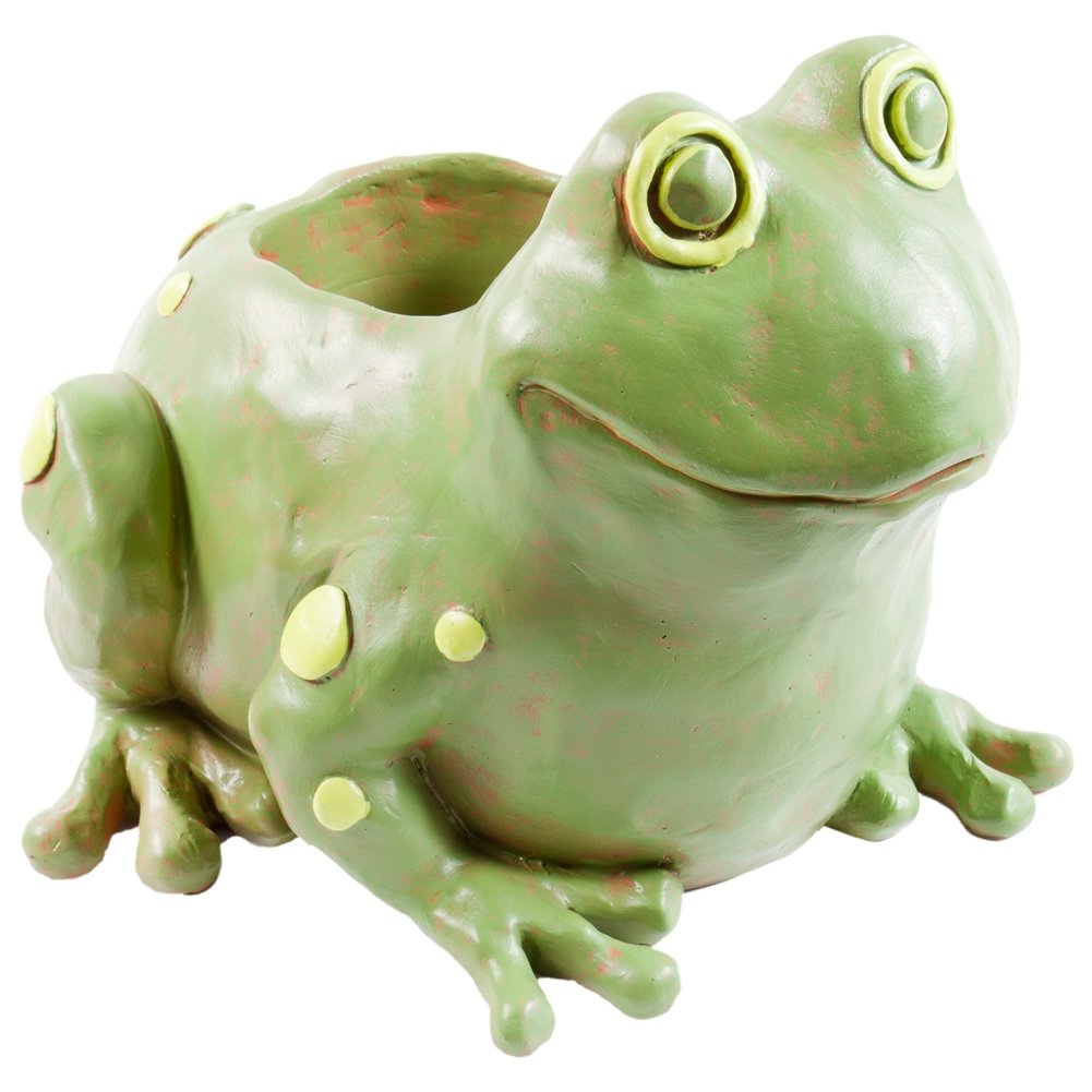 Animal World Frog-Shaped Storage Container - Green Plastic Organizer for Kids' Toys, Bathroom Supplies & Home Decor | Fun and Practical Storage Solution