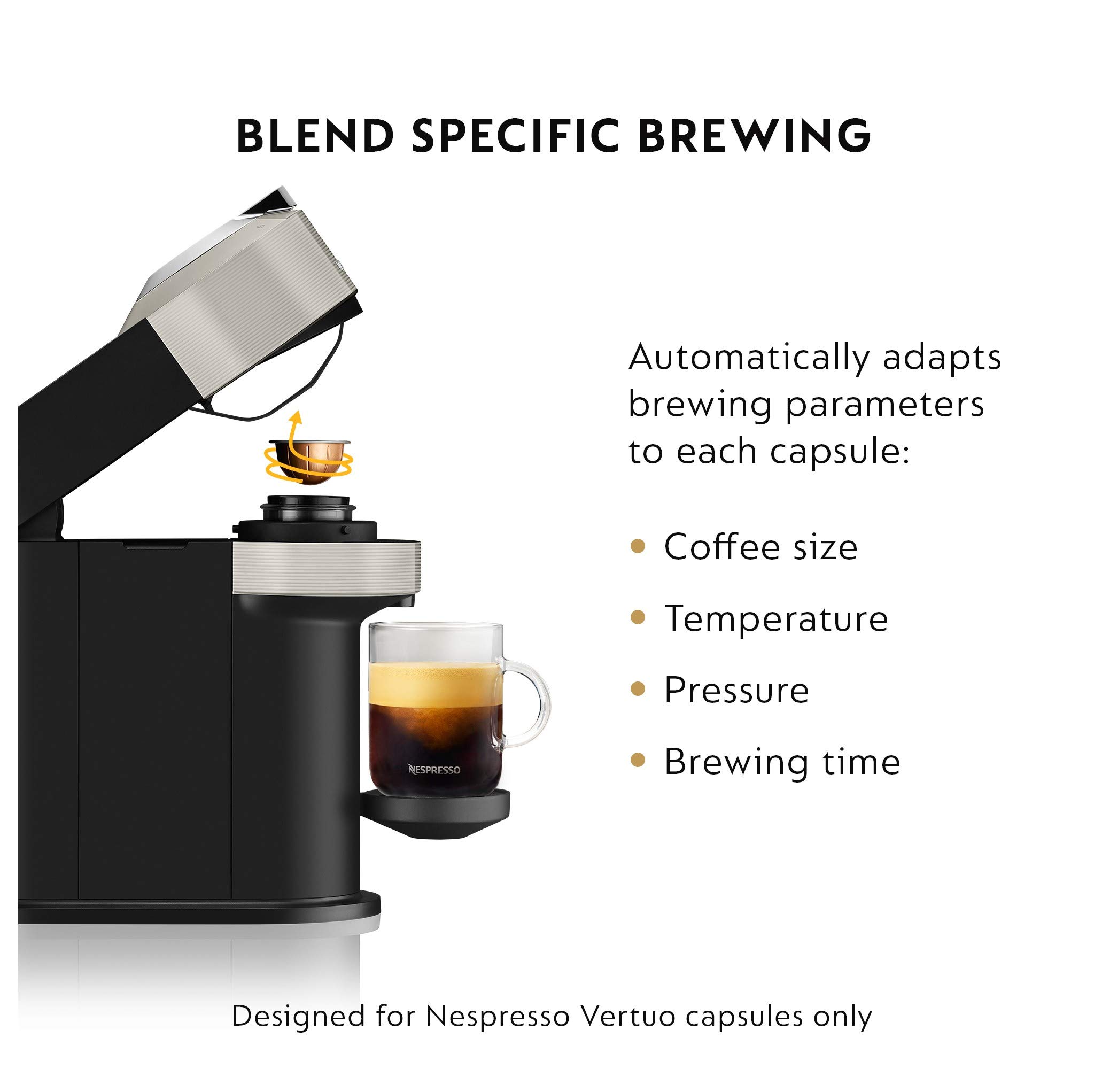 Nespresso Vertuo Next Coffee Machine with Aeroccino - Light Grey, 30 Pods for Home & Office