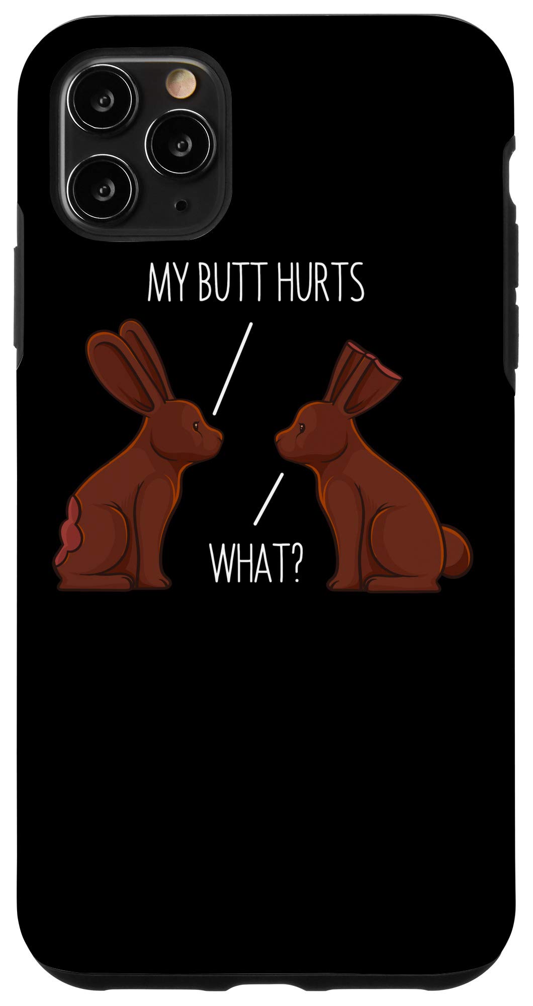 iPhone 11 Pro Max Case - Cute Chocolate Bunny Rabbit Easter Design Shockproof Cover for Men Women Kids - Perfect for Easter Gifts, Spring Celebrations & Daily Protection