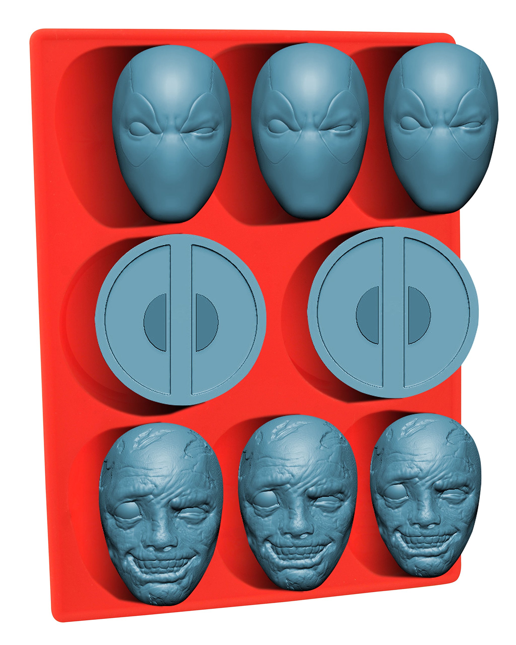 Marvel Deadpool Ice Cube Tray - Diamond Select Toys Silicone Mold for Cocktails, Drinks & Party Ice Cubes - Perfect for Marvel Fans & Home Bar Accessories