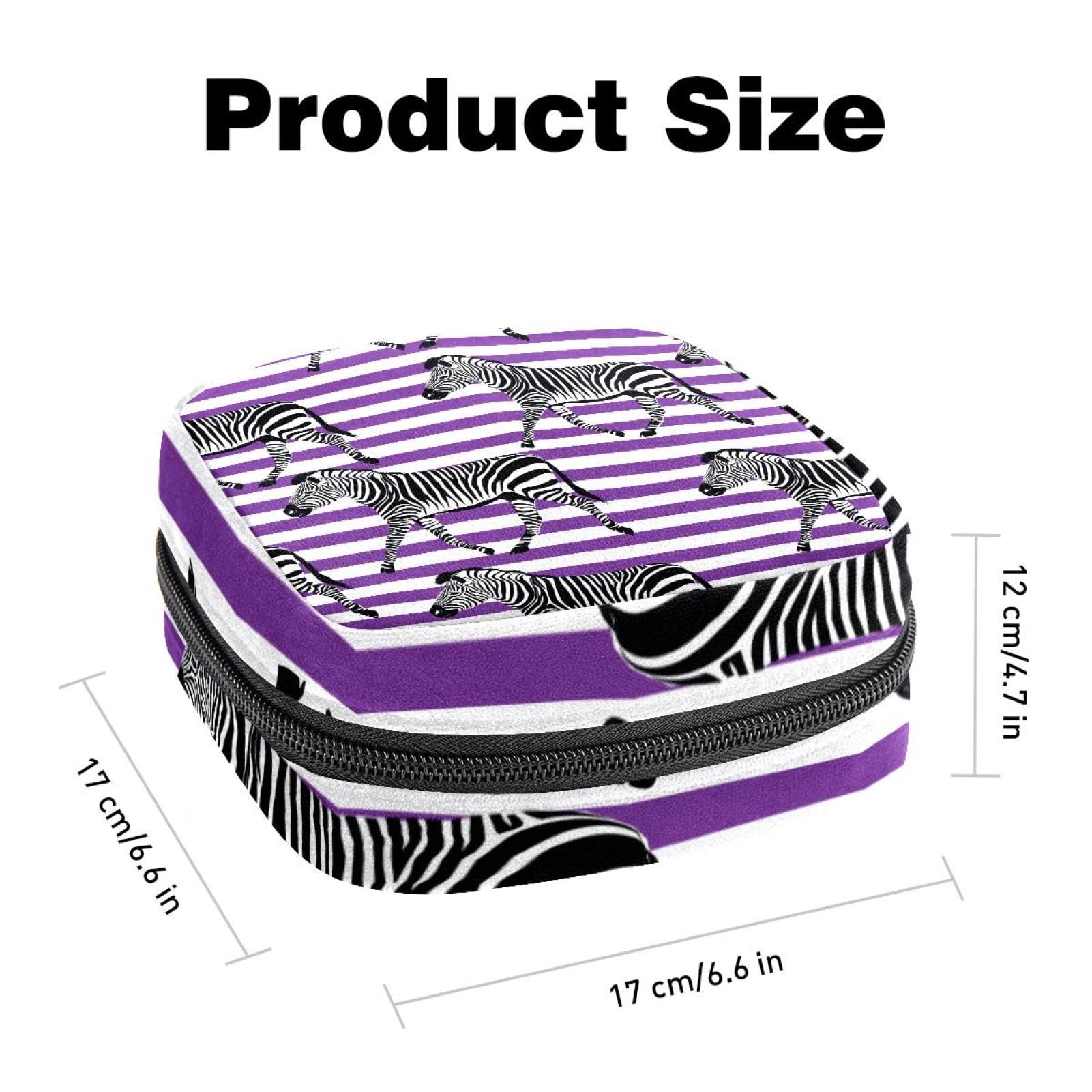 Menstrual Hygiene Pouch - Waterproof Period Kit Organizer Bag for School, Travel & Gym - Compact Storage for Pads, Tampons & Menstrual Cups - Cute Floral Design (Perfect for Teens, College & On-the-Go)
