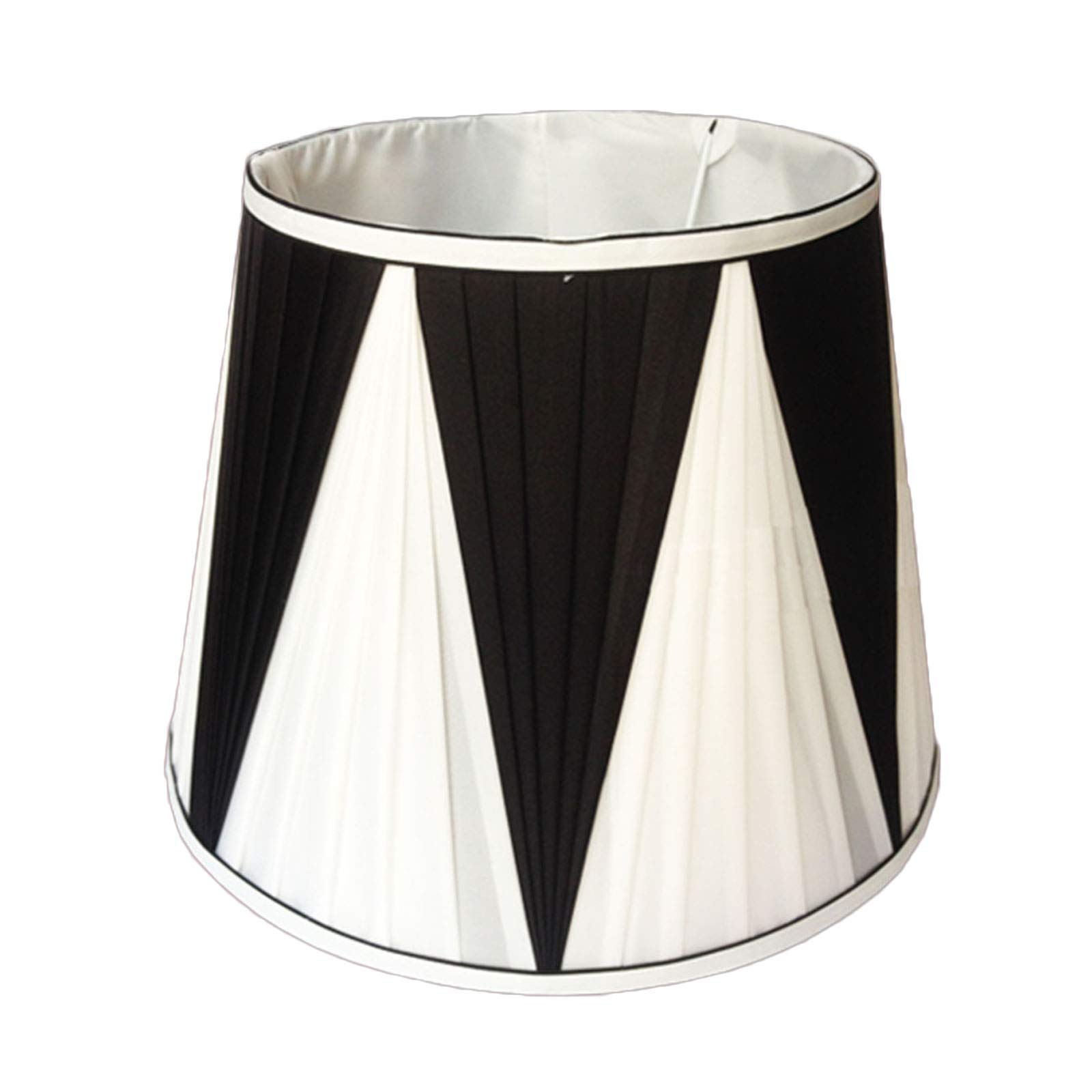 ADSE Black and White DIY Fabric Lamp Shade - 38cm Barrel Design for E27 Screw Floor Lamps | Perfect for Living Room, Bedroom & Office Decor