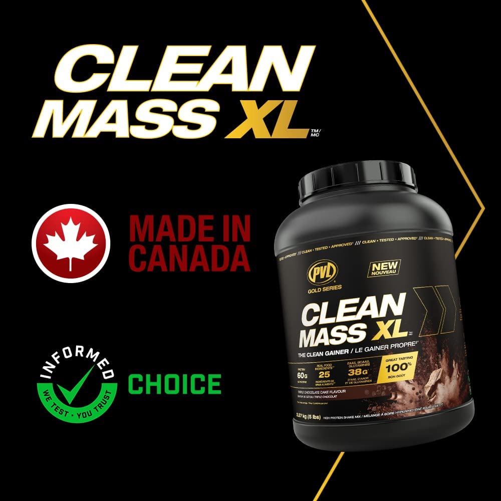 Gold Series Clean Mass XL - Premium Muscle Mass Gainer Powder (10 LB, Vanilla Ice Cream Flavor) for Bodybuilding & Post-Workout Recovery