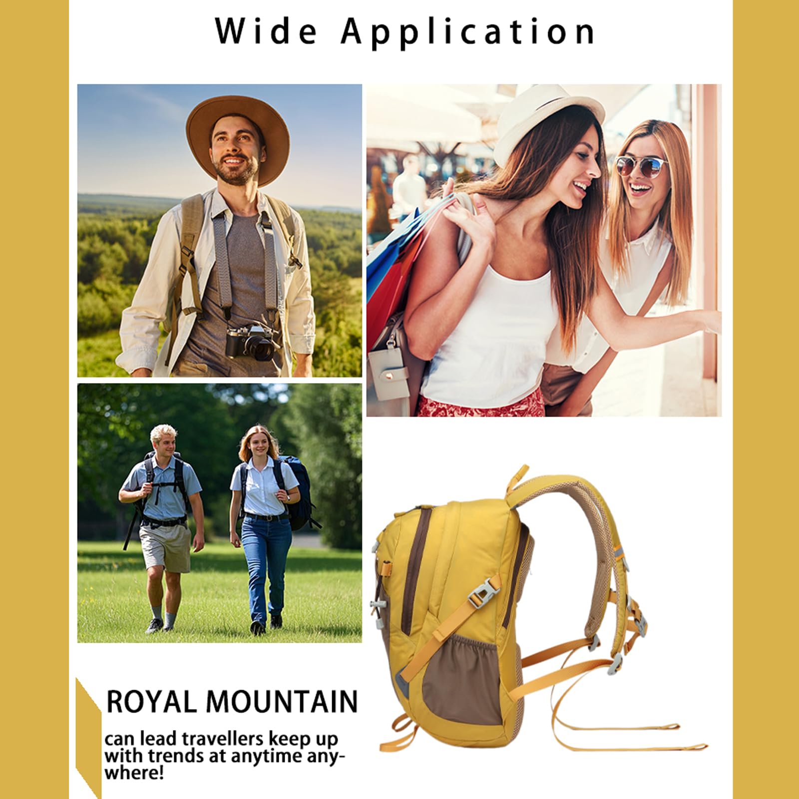 30L Lightweight Hiking Backpack for Women & Men - Foldable Travel Daypack with Rain Cover - Durable Camping Backpack for Hiking, Commuting, Short Trips & Outdoor Adventures