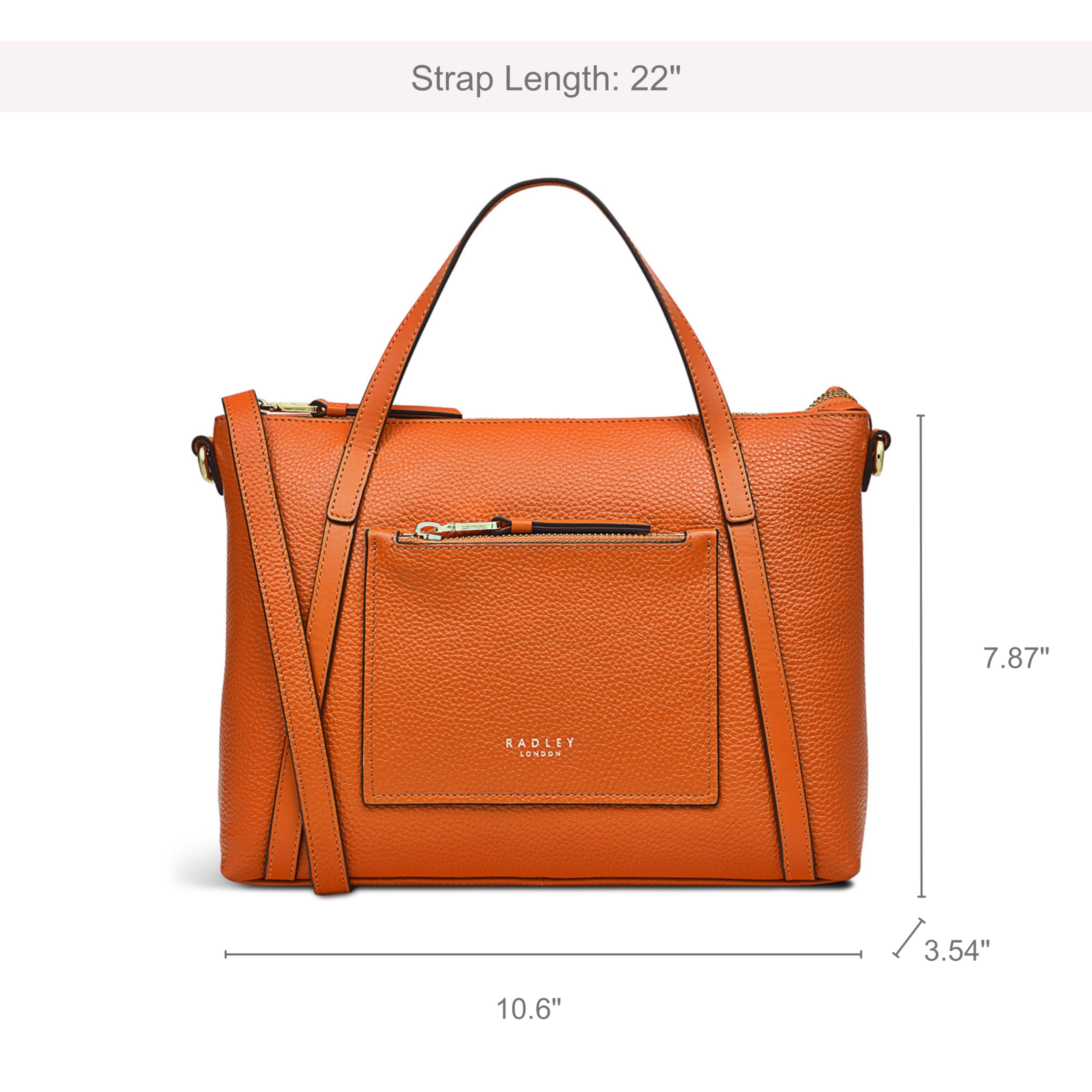 RADLEY London Portman Small Leather Crossbody Bag for Women - Stylish Zipper Satchel Purse, Perfect for Everyday Use, Work & Travel