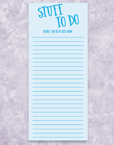 Sleep Shopping List Notepad - Premium Memo Pad for Nighttime Essentials & Bedtime Planning | Perfect for Grocery Lists, To-Do Reminders & Dream Journaling