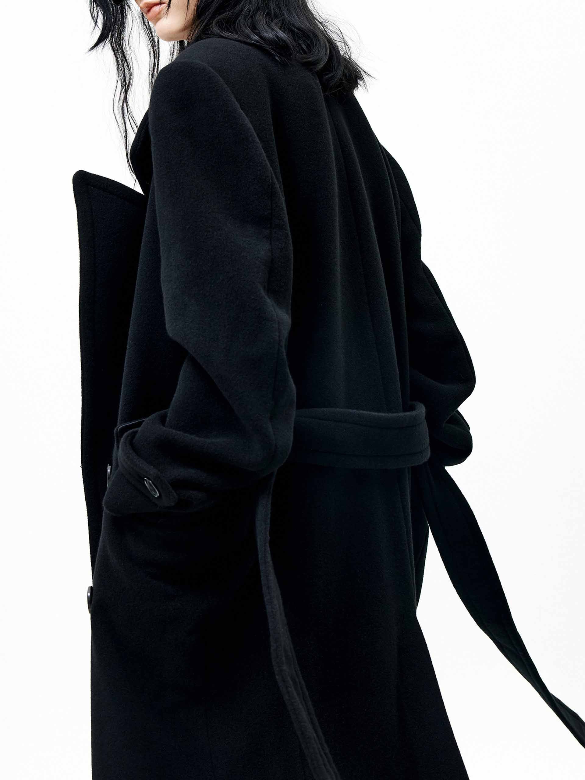 Women's Belted Longline Overcoat - Elegant Trench Coat for Fall & Winter | Perfect for Office, Travel & Casual Outfits