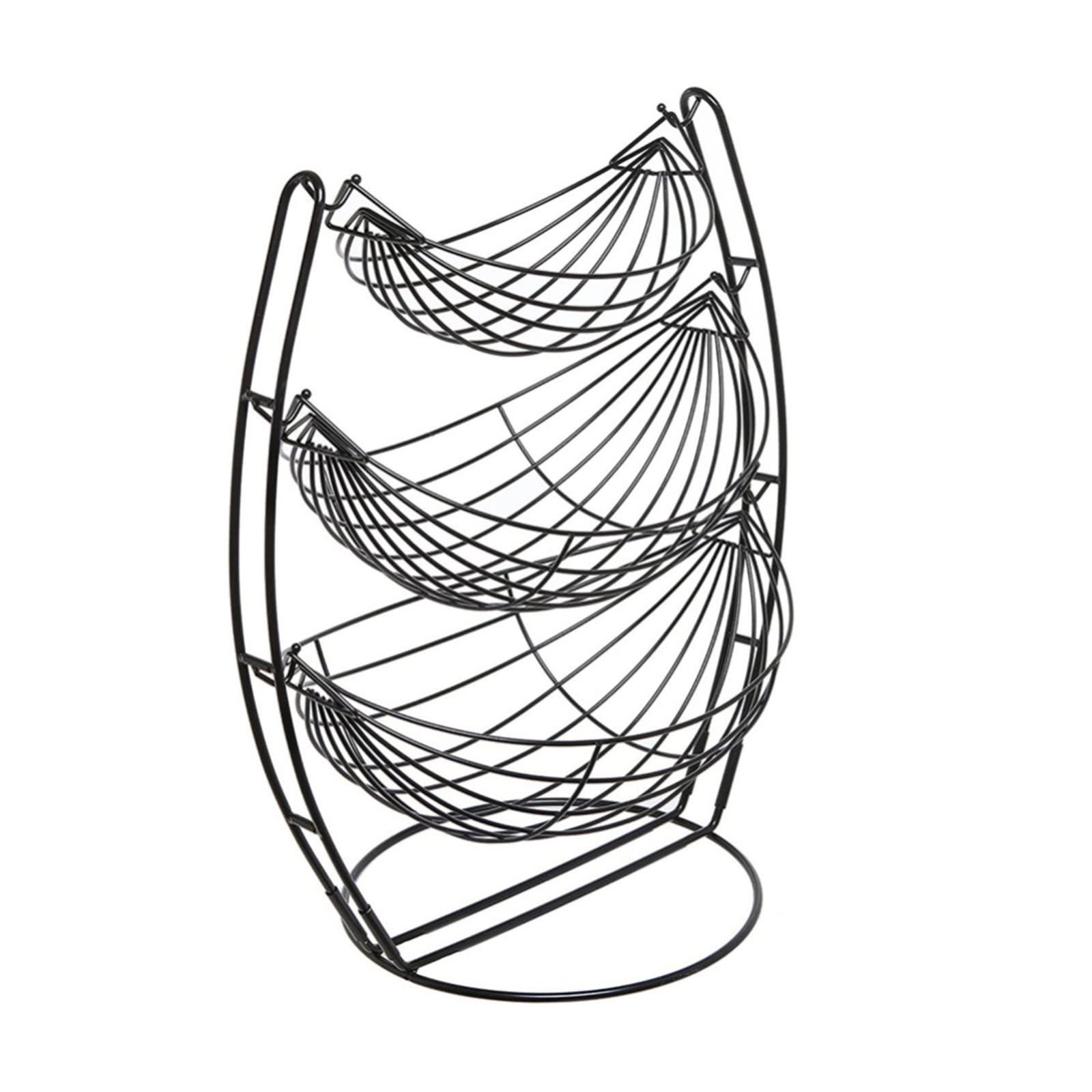 HEMOTONE 3-Tier Metal Fruit Basket Stand - 19