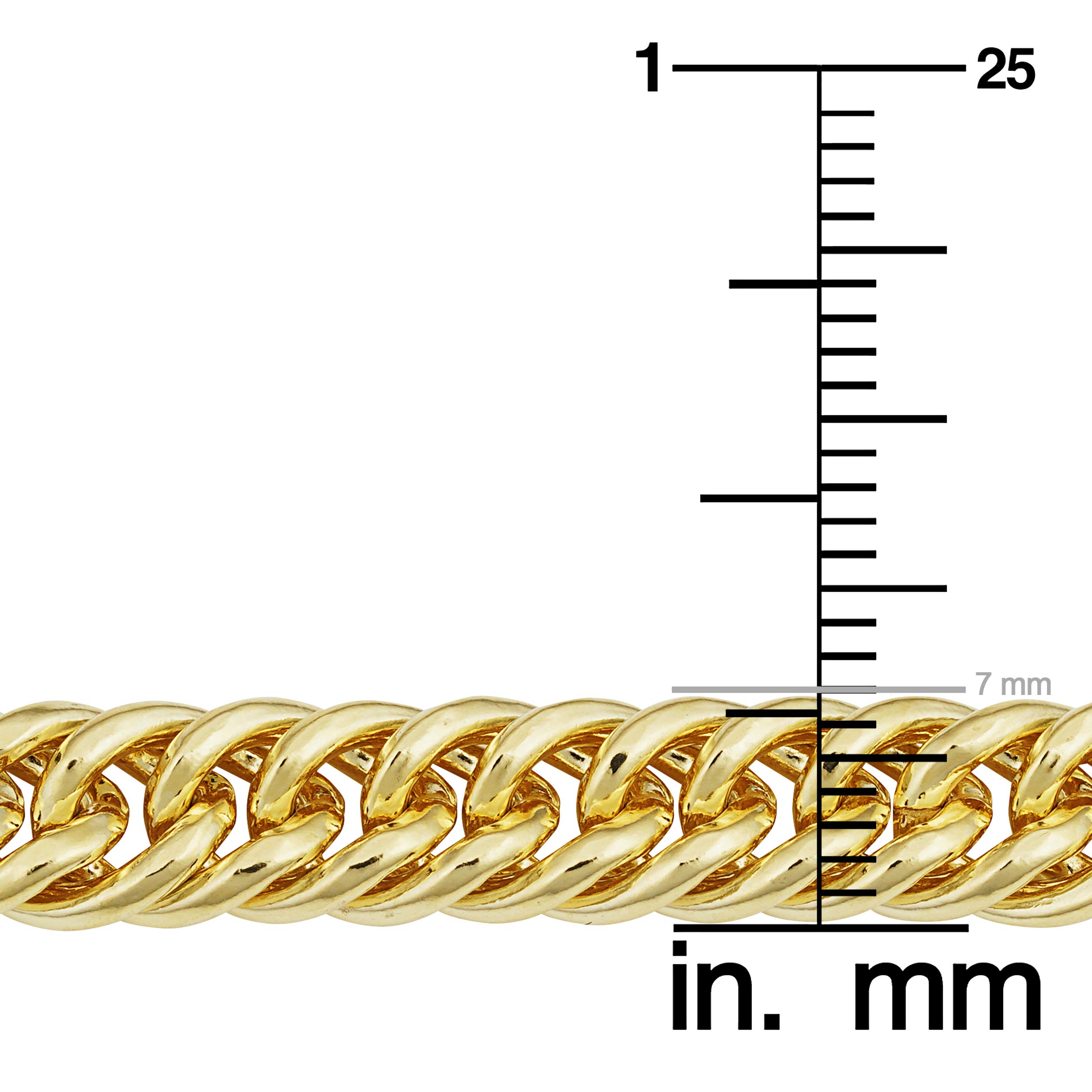14K Yellow Gold Filled 7mm Double Curb Link Chain Necklace for Men & Women | Durable Statement Jewelry for Everyday Wear, Gifts & Special Occasions