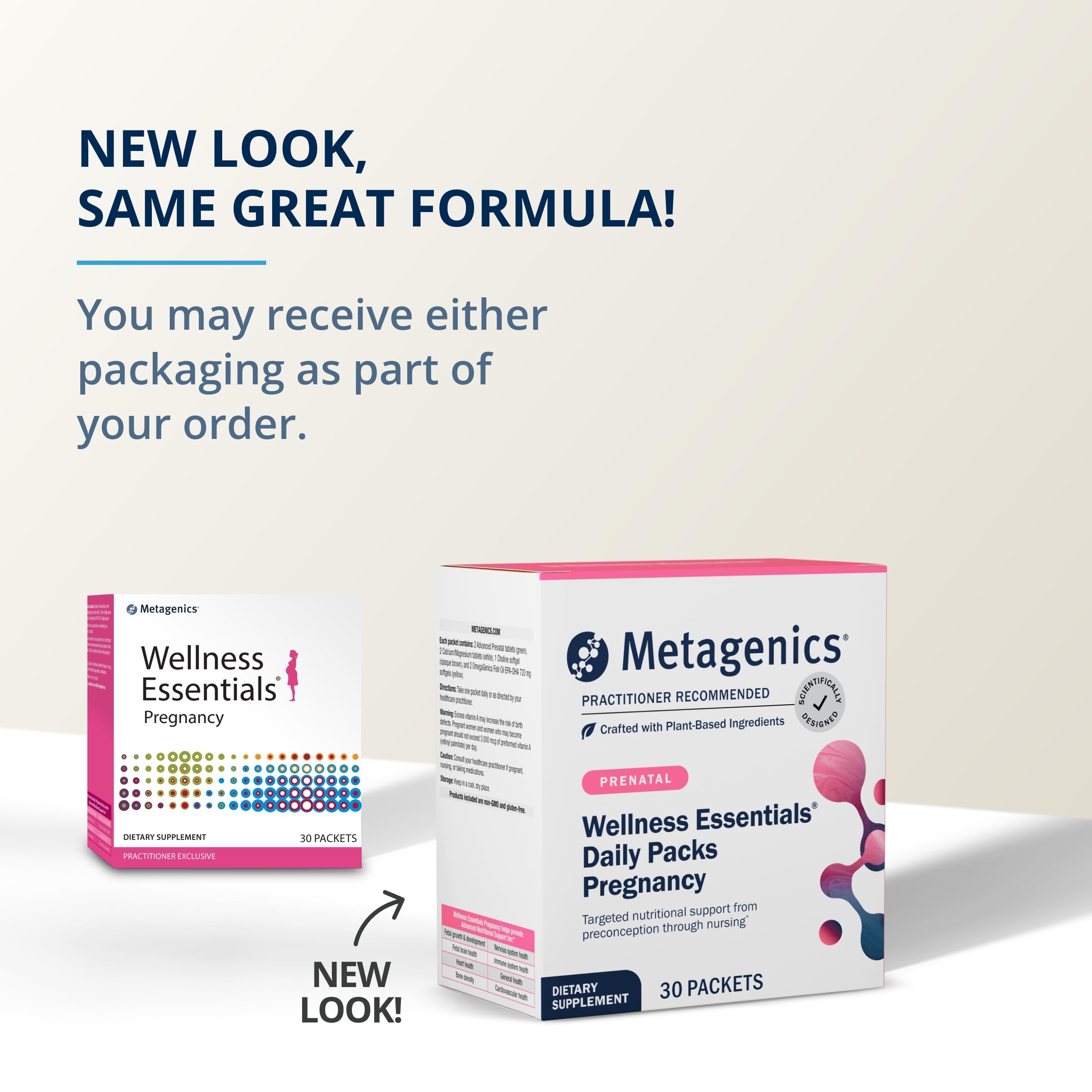 Metagenics Wellness Essentials Pregnancy Multivitamin - 30 Count | Prenatal Vitamins for Women, Folic Acid & Iron Support | Healthy Pregnancy & Baby Development
