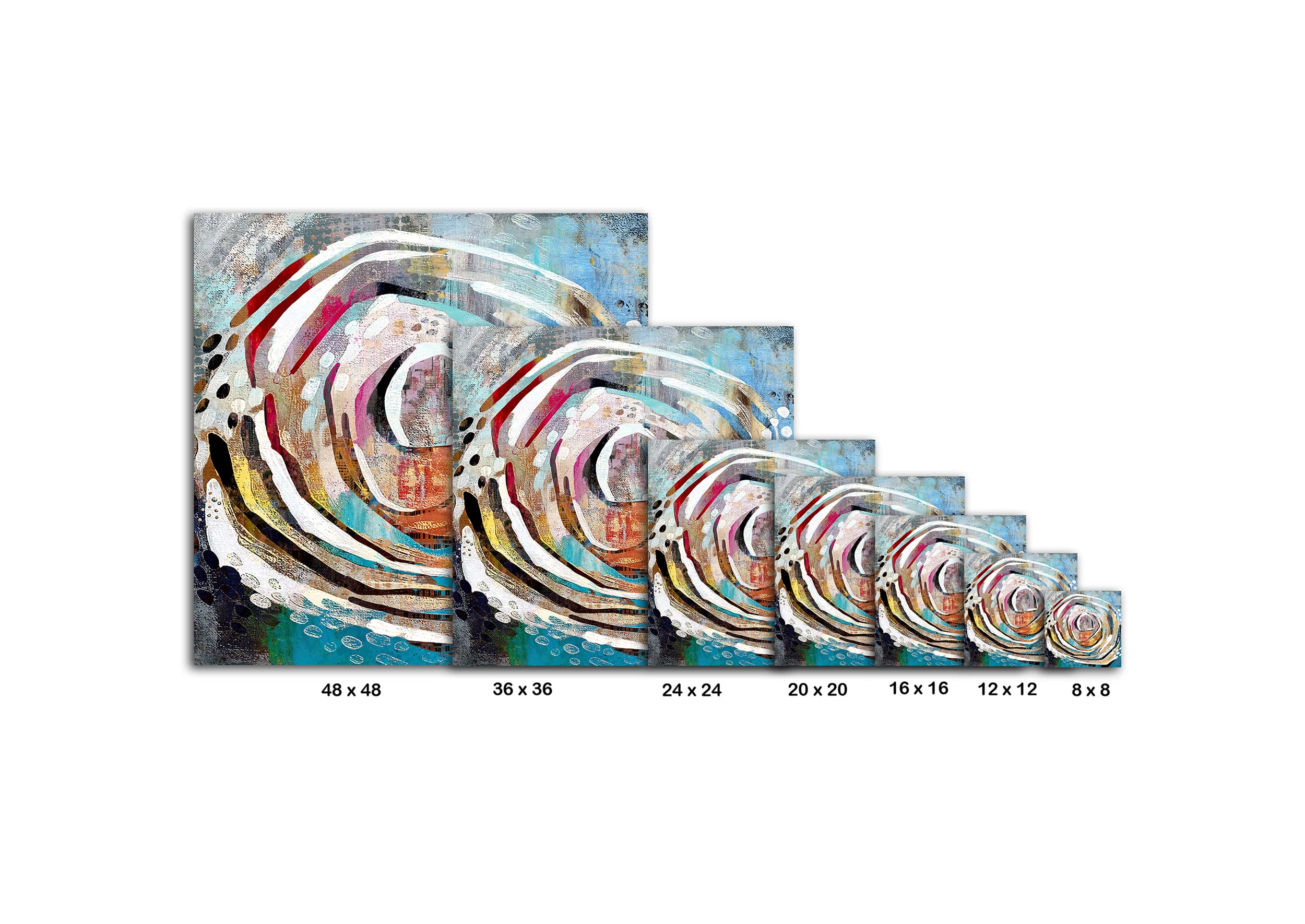 Armen Living City Lights I - Square Wrapped Canvas Wall Art Print 20x20 Inches - Modern Home Decor for Living Room, Bedroom & Office