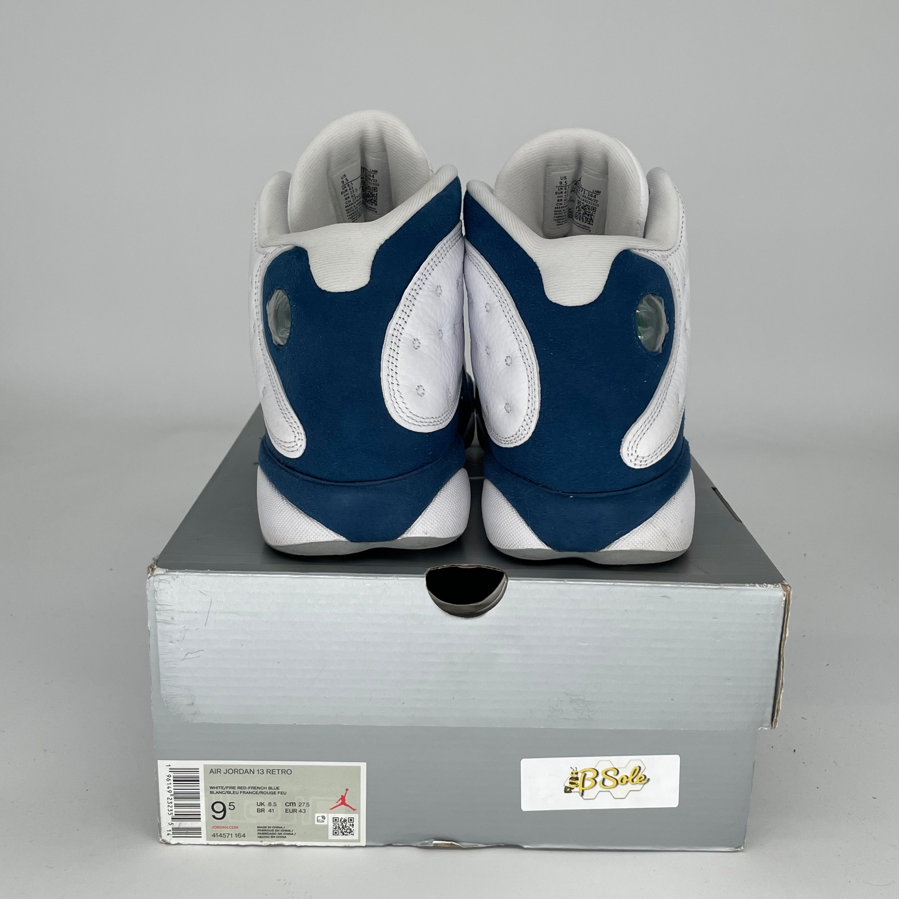 Original Air Jordan 13 Retro 'French Blue' Men's Basketball Shoes Size 9.5 (414571-164) - Perfect for Streetwear & Court Performance