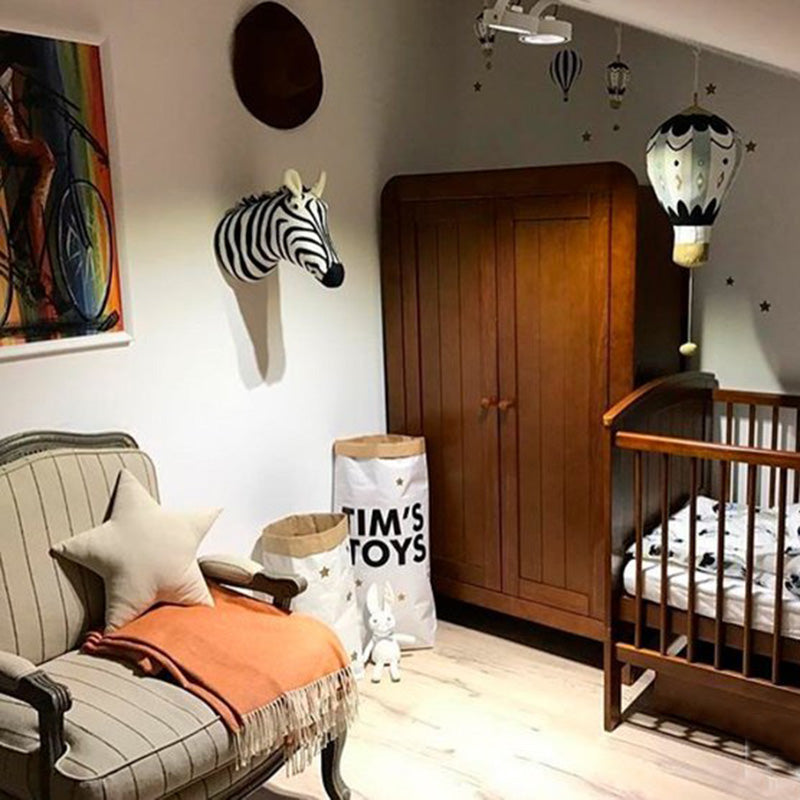 Whimsical Zebra Head Wall Hanging Decor for Kids Room - Unique Animal-Themed Nursery Decor, Playroom Wall Art, Perfect for Baby Shower Gifts & Children's Bedroom Design