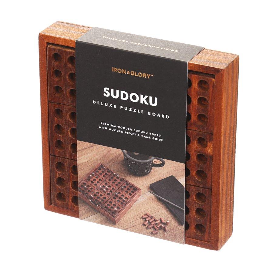 Premium Wooden Sudoku Puzzle Board Game - Iron & Glory Brain Teaser for Adults & Kids - Perfect for Travel, Gifts, and Family Game Nights