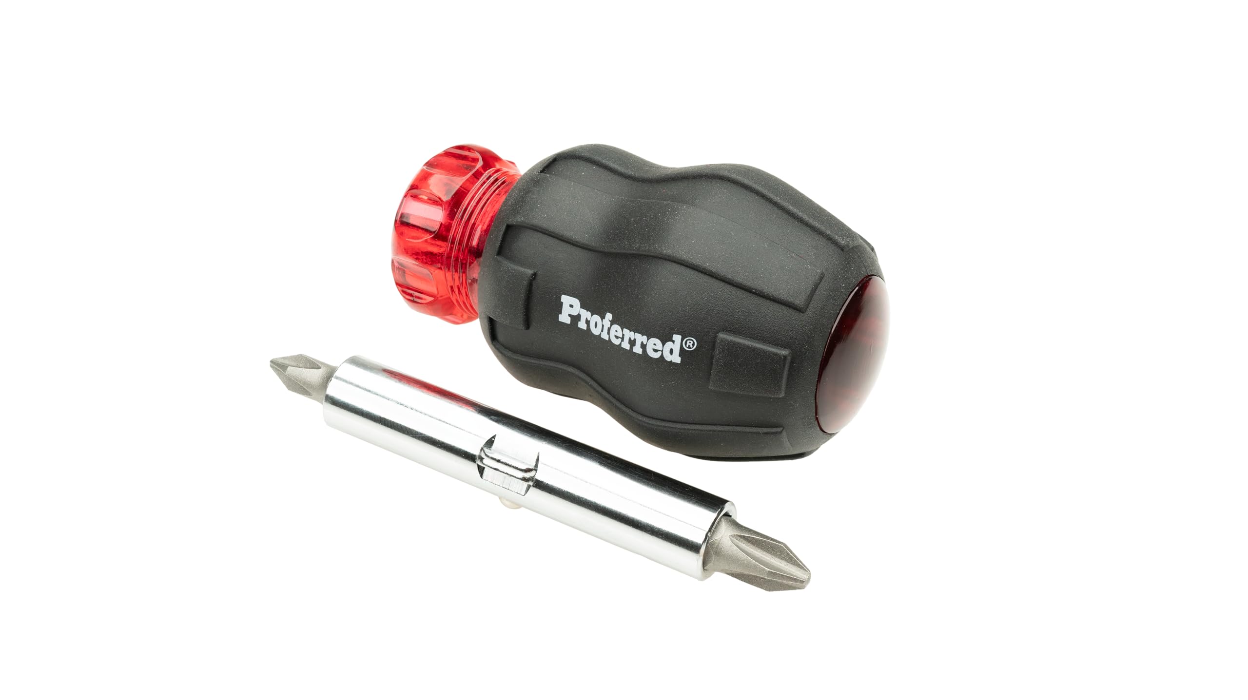Proferred T29001 5-in-1 Interchangeable Bit Stubby Screwdriver Set - Perfect for Electronics Repair, DIY Projects & Tight Spaces