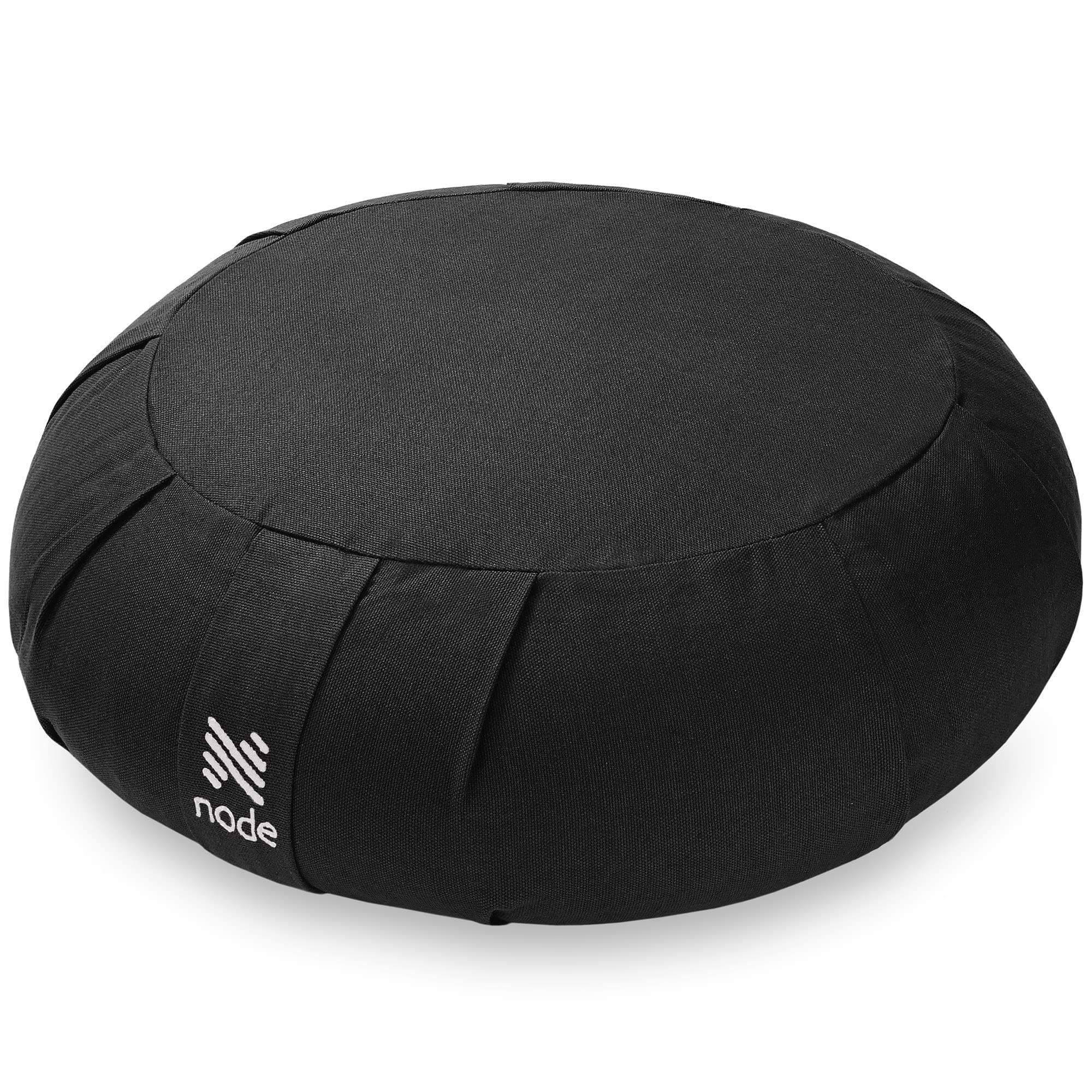 Node Fitness Zafu Meditation Cushion - 15 Inch Round Buckwheat Yoga Pillow with Organic Cotton Cover for Zen Meditation, Yoga & Home Decor