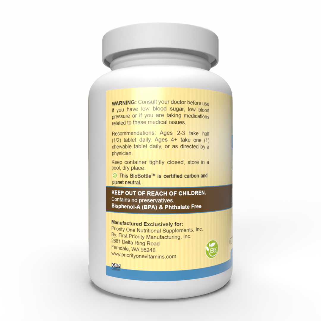 Kid Kalm Chewable Tablets (60 Count) - Natural Mood Support Supplement for Kids - Promotes Emotional Balance & Calmness* - Perfect for School, Homework & Bedtime Relaxation
