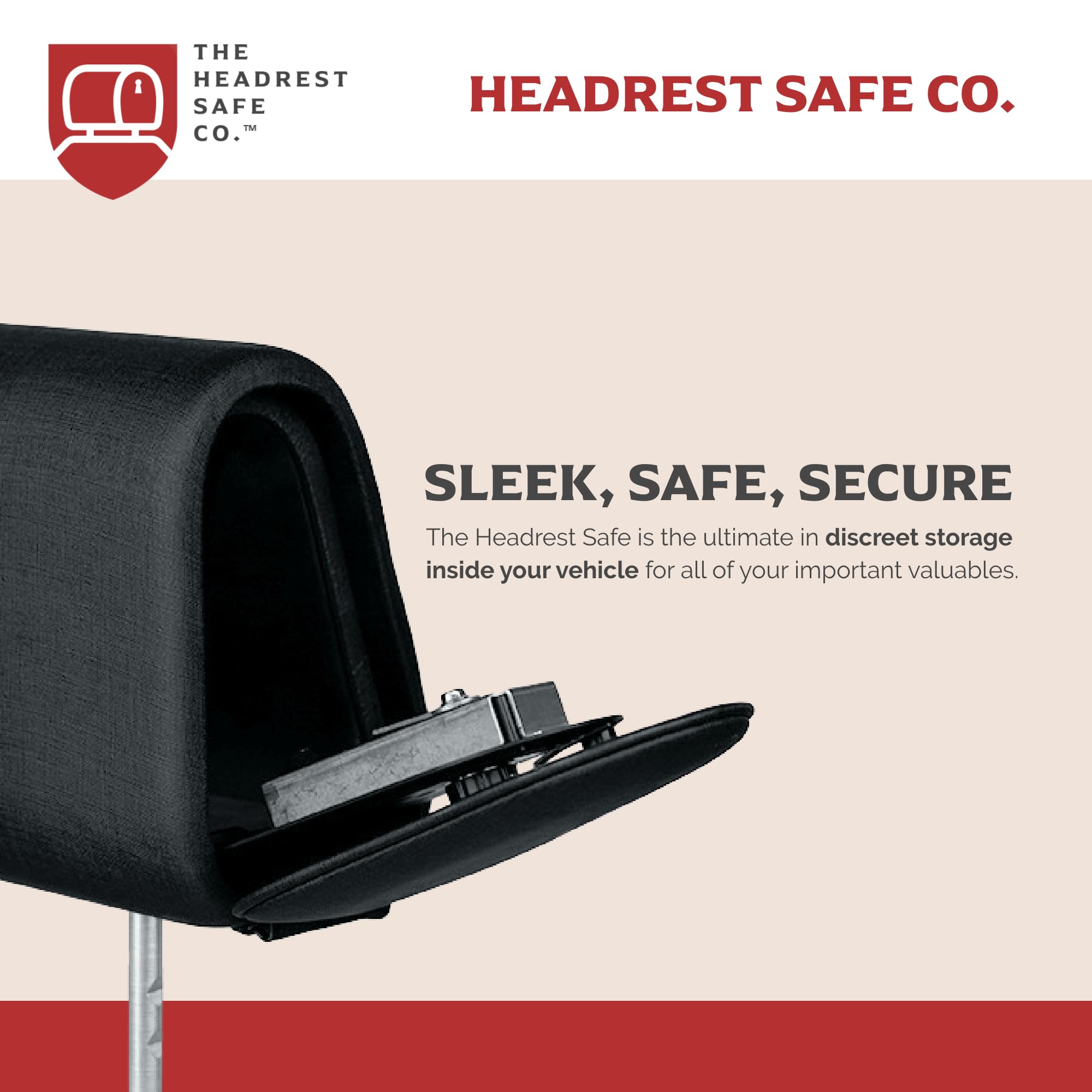 Premium Car Headrest Set - Charcoal Cloth Passenger Seat with Safety Lock & Driver Seat Companion Headrest | Enhanced Comfort for Long Drives & Road Trips