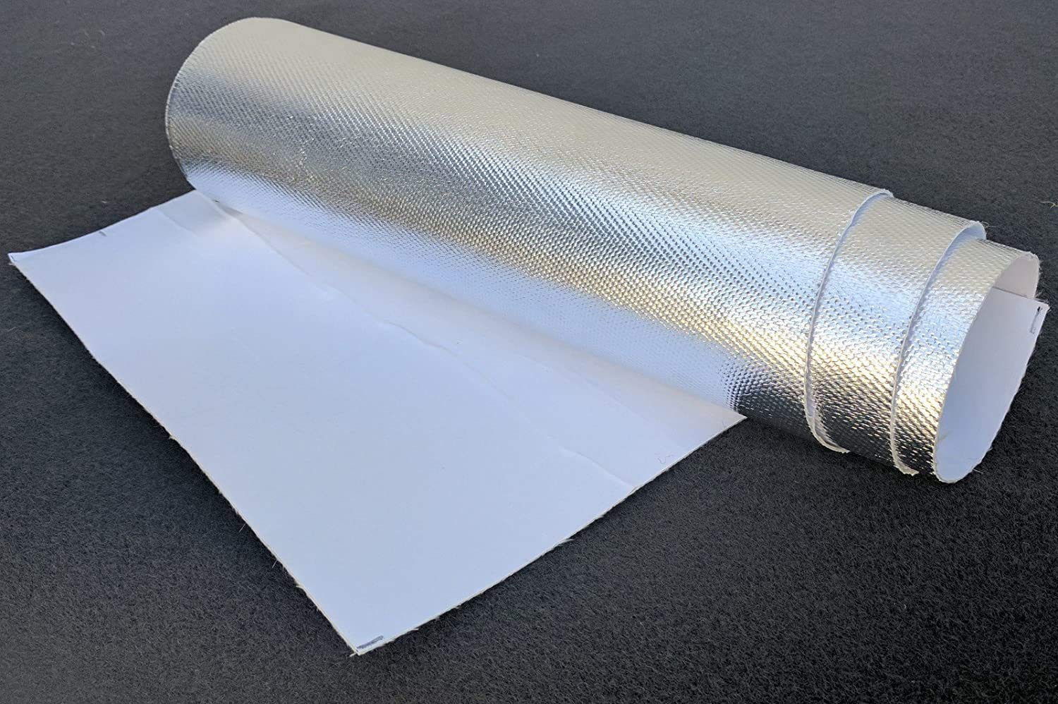 Aluminized Heat Shield - 24''X24'' Thermal Barrier with Adhesive Backing for Automotive, Exhaust & Engine Protection - High-Temperature Heat Sleeve for DIY & Professional Use