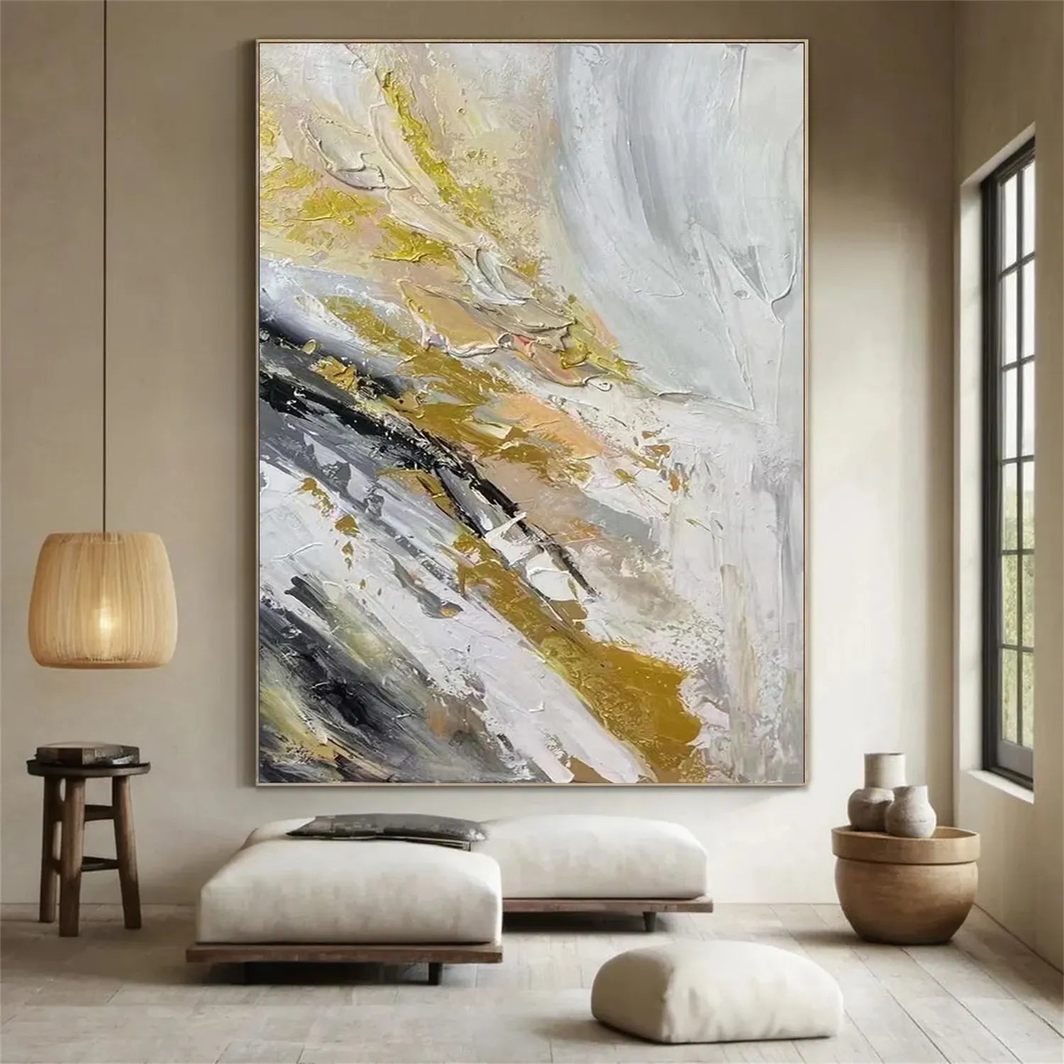 Abstract Painting #AB 251 - Modern Canvas Wall Art for Home & Office Decor - Perfect for Living Room, Bedroom, or Workspace