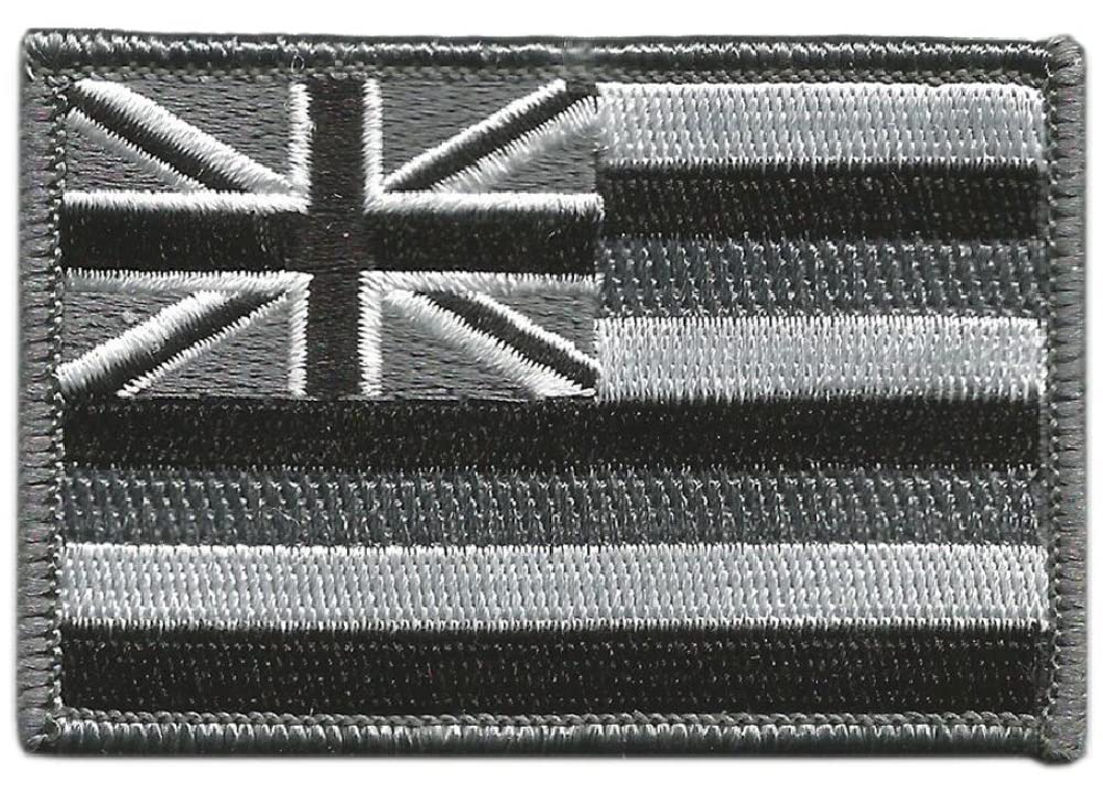 Hawaii Tactical State Patch - Black - Embroidered Military Morale Patch for Uniforms, Hats & Backpacks