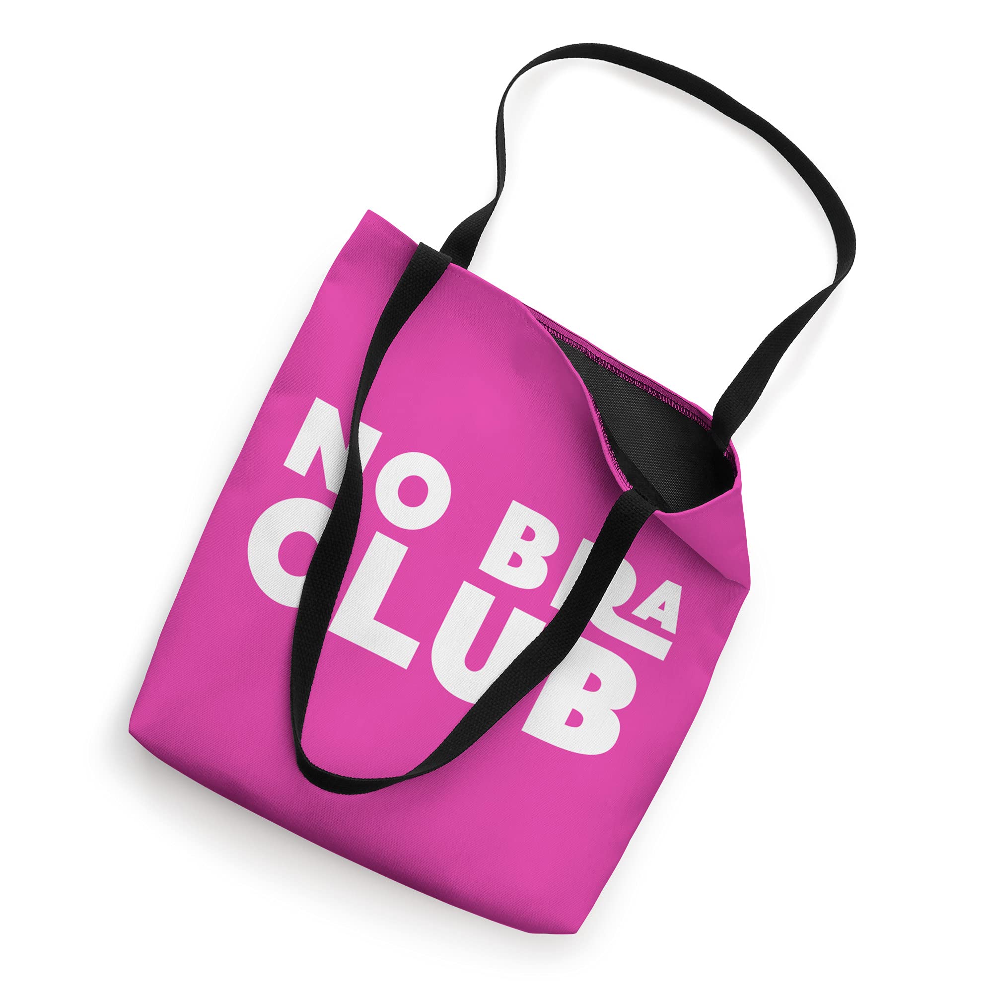 No Bra Club Tote Bag - Stylish Cotton Canvas Shoulder Bag for Women | Perfect for Shopping, Beach, Gym & Everyday Use