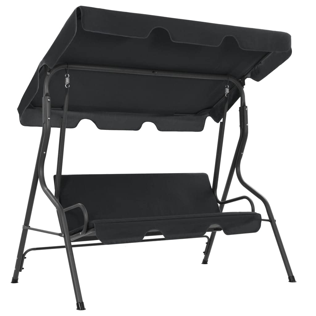 Outdoor Porch Swing Chair - 66.9x43.3x60.2 Inch Weather-Resistant Patio Swing Bench for Garden, Poolside, Balcony & Backyard (Anthracite) - Fast Shipping | Perfect for Relaxation & Outdoor Lounging