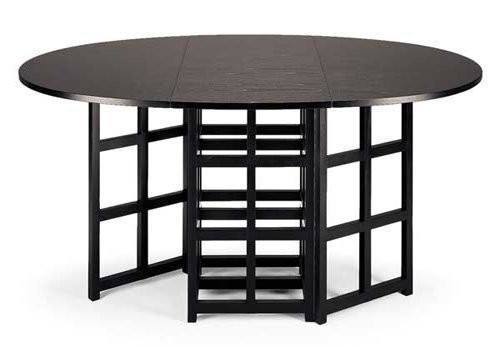 Charles Rennie Mackintosh Style Gate Leg Folding Table - Vintage Inspired Drop Leaf Dining Table for Small Spaces - Perfect for Apartments, Breakfast Nooks & Tea Rooms