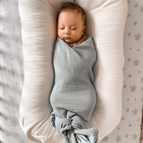 Ely's&Co. 100% Cotton Muslin Swaddle Blankets for Babies (2 Pack) - Soft & Breathable for Newborn Swaddling, Nursing Cover, Stroller Blanket