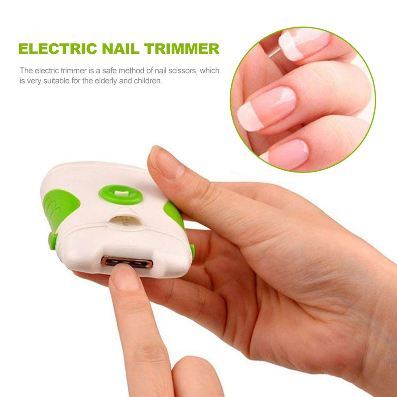 Electric Nail Trimmer & Clipper Set for Adults & Kids - 2-in-1 Manicure Pedicure Tool with Nail File - Safe Electric Nail Cutter for Newborns, Babies & Adults - Perfect for Home Use, Travel & Salon Care