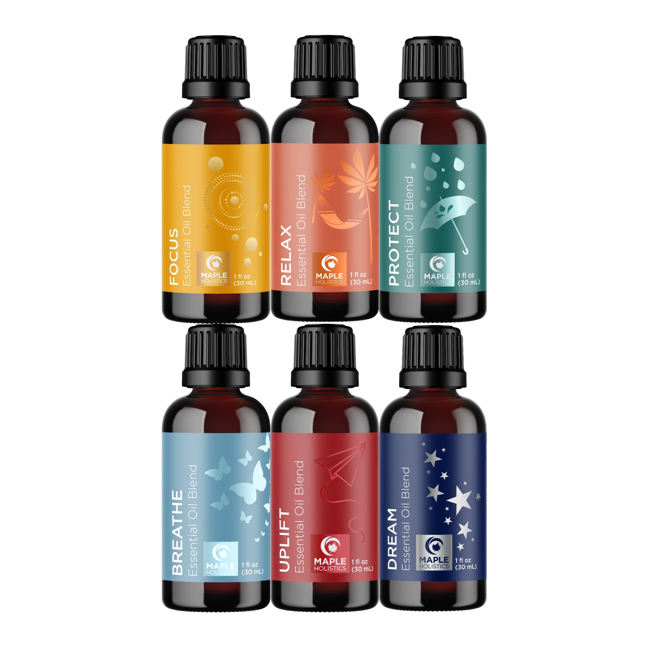 Premium Essential Oil Blends Set - 100% Pure Aromatherapy Oils for Diffusers, Massage & Relaxation - Perfect for Home Spa, Yoga & Stress Relief